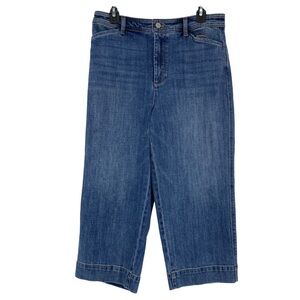 Talbots high waist wide leg crop jeans women's size 10P